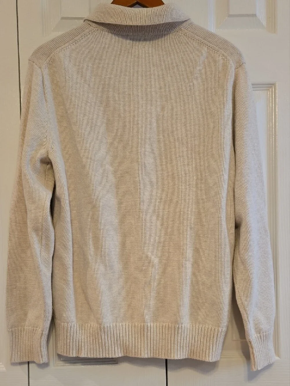 J. Crew Men’s Cream Long-Sleeve Polo Sweater NWOT
